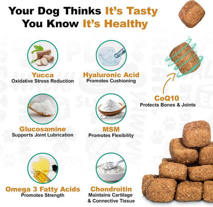 Hip & Joint Chews for Dogs, Chicken, All Breeds