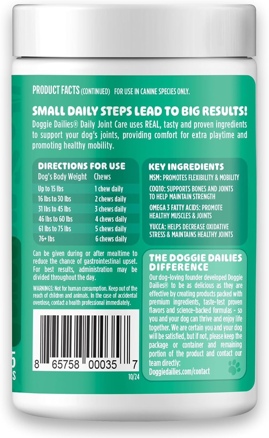 Hip & Joint Chews for Dogs, Chicken, All Breeds