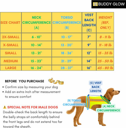 Reflective Dog Vest. High Visibility Yellow Safety Vest for Outdoors. Safeguard Your Dog with Easy to wear Adjustable and Breathable Reflective Gear (Large)