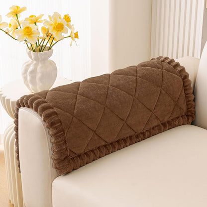 Non Slip Couch Cover for Dogs, Fuzzy Plush Pet Sofa Protector | Washable Furniture Cover for Large Dogs & Cats, Scratch & Dirt Resistant, For 2 Cushion Couch, Grey, 27.6"x59"