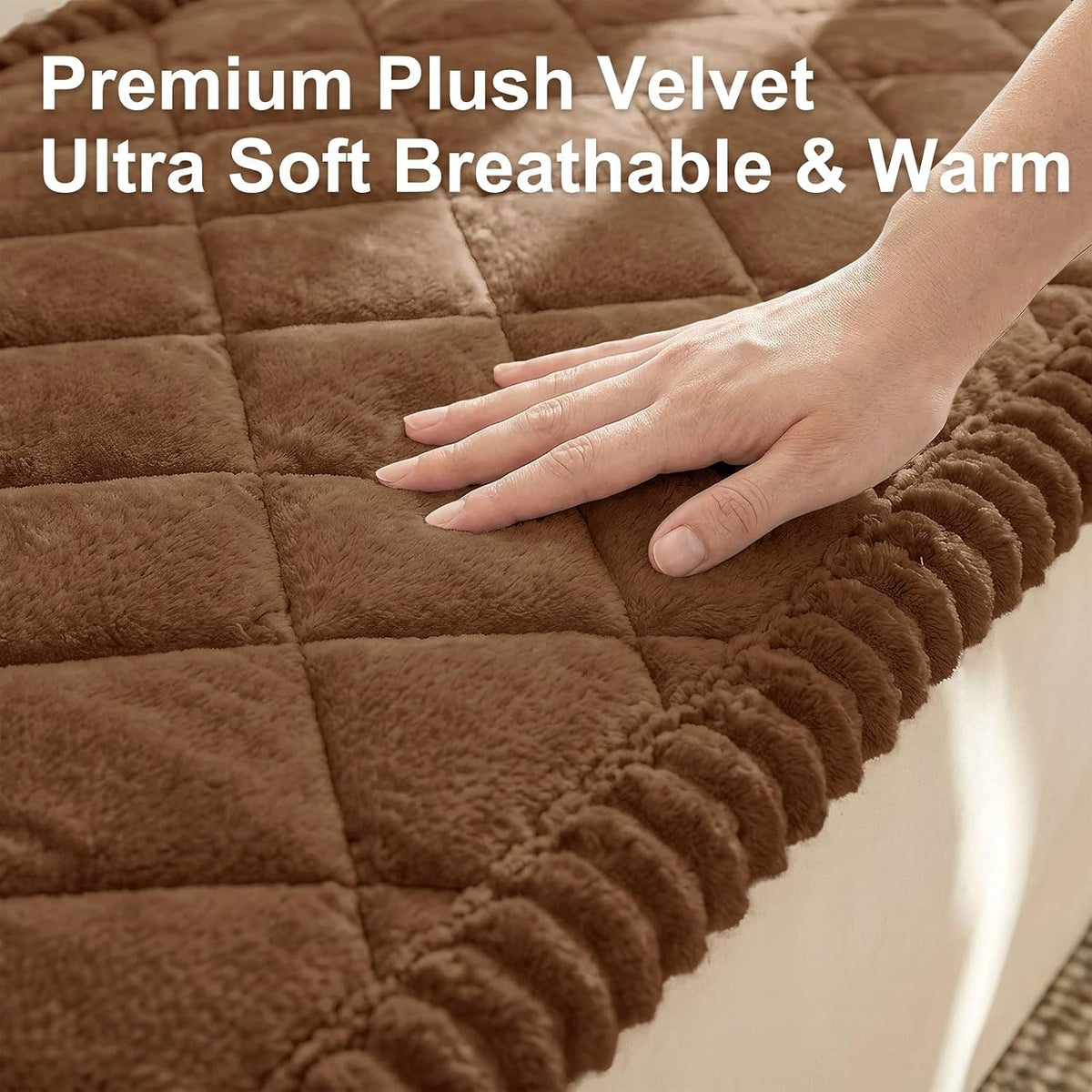 Non Slip Couch Cover for Dogs, Fuzzy Plush Pet Sofa Protector | Washable Furniture Cover for Large Dogs & Cats, Scratch & Dirt Resistant, For 2 Cushion Couch, Grey, 27.6"x59"