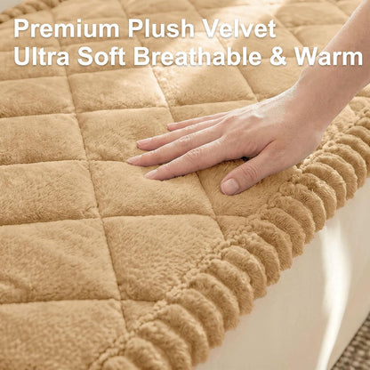 Non Slip Couch Cover for Dogs, Fuzzy Plush Pet Sofa Protector | Washable Furniture Cover for Large Dogs & Cats, Scratch & Dirt Resistant, For 2 Cushion Couch, Grey, 27.6"x59"