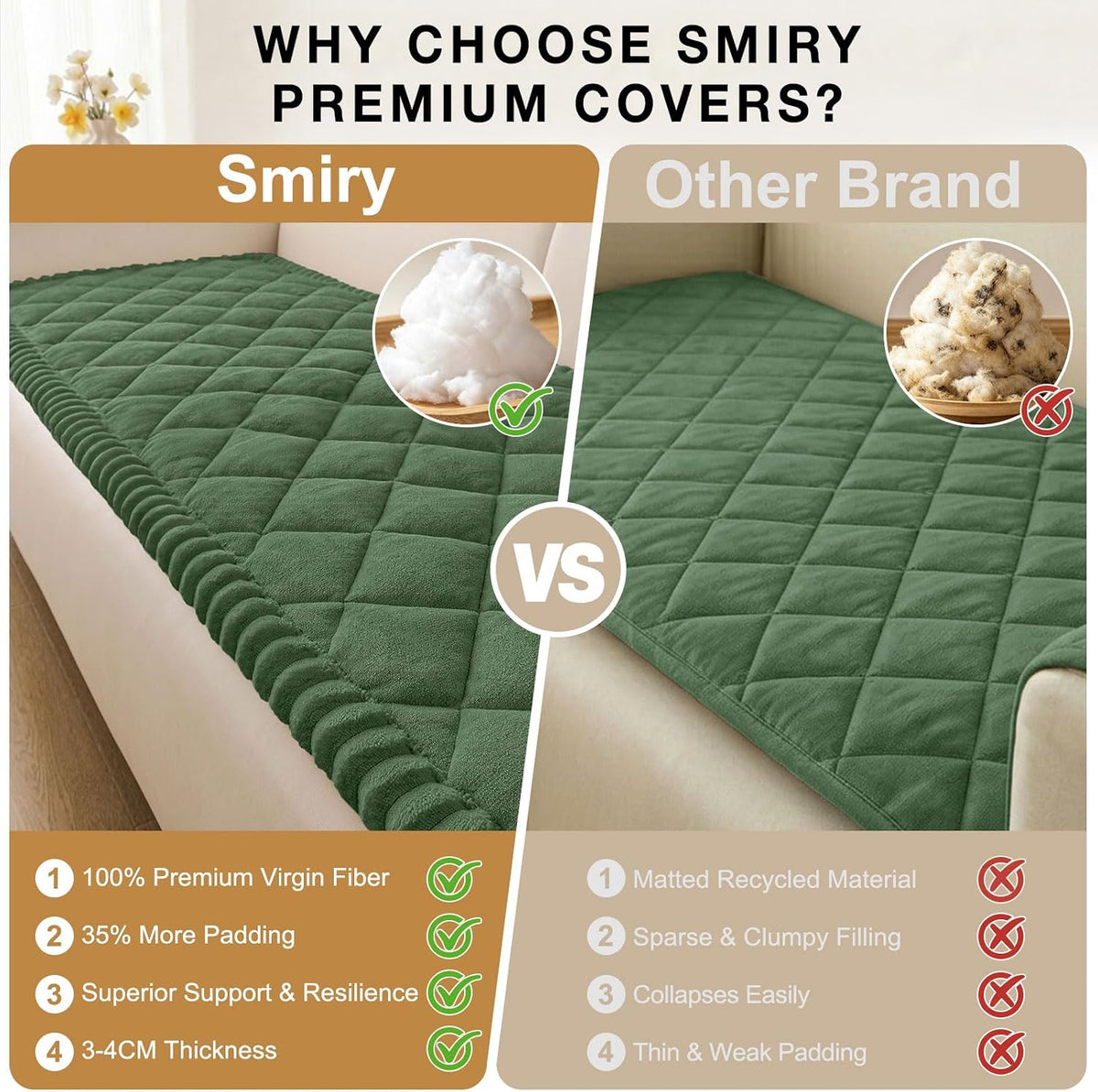 Non Slip Couch Cover for Dogs, Fuzzy Plush Pet Sofa Protector | Washable Furniture Cover for Large Dogs & Cats, Scratch & Dirt Resistant, For 2 Cushion Couch, Grey, 27.6"x59"