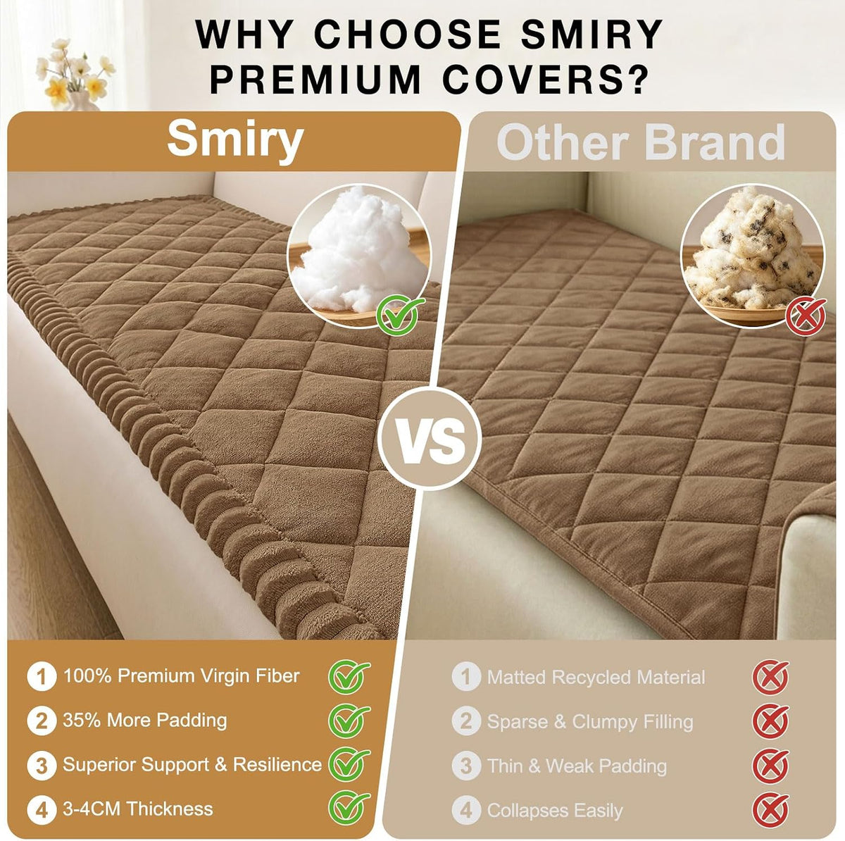 Non Slip Couch Cover for Dogs, Fuzzy Plush Pet Sofa Protector | Washable Furniture Cover for Large Dogs & Cats, Scratch & Dirt Resistant, For 2 Cushion Couch, Grey, 27.6"x59"