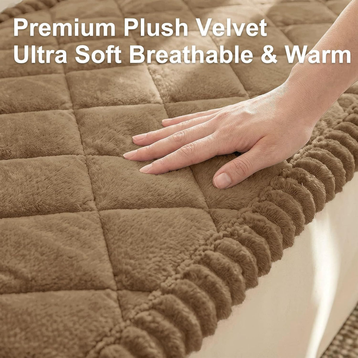 Non Slip Couch Cover for Dogs, Fuzzy Plush Pet Sofa Protector | Washable Furniture Cover for Large Dogs & Cats, Scratch & Dirt Resistant, For 2 Cushion Couch, Grey, 27.6"x59"