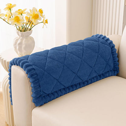 Non Slip Couch Cover for Dogs, Fuzzy Plush Pet Sofa Protector | Washable Furniture Cover for Large Dogs & Cats, Scratch & Dirt Resistant, For 2 Cushion Couch, Grey, 27.6"x59"