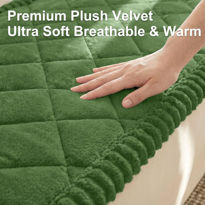 Non Slip Couch Cover for Dogs, Fuzzy Plush Pet Sofa Protector | Washable Furniture Cover for Large Dogs & Cats, Scratch & Dirt Resistant, For 2 Cushion Couch, Grey, 27.6"x59"