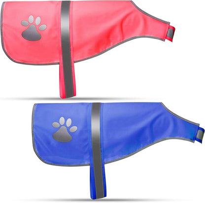 2 Pcs Reflective Dog Vest Adjustable Safety Vest,M,Orange, Yellow