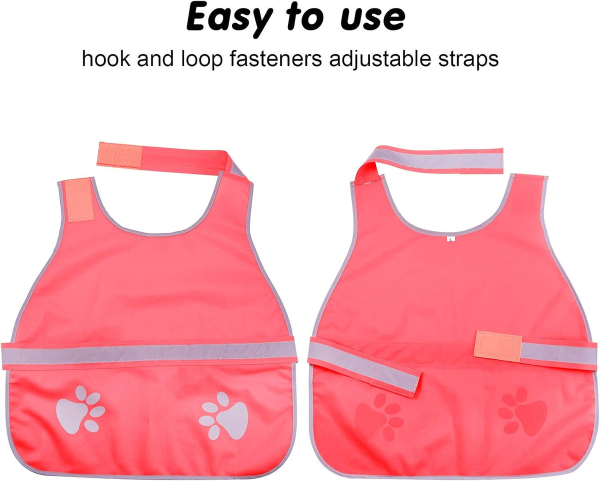 2 Pcs Reflective Dog Vest Adjustable Safety Vest,M,Orange, Yellow