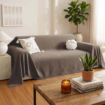 Chenille Couch Cover for Dogs Washable Boho Throw Blanket Washable