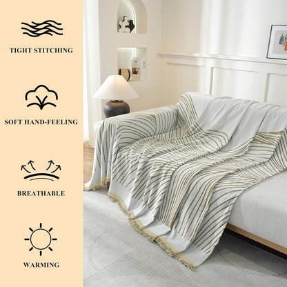 Chenille Couch Cover for Dogs Washable Boho Throw Blanket Washable