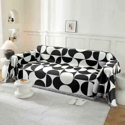 Chenille Couch Cover for Dogs Washable Boho Throw Blanket Washable