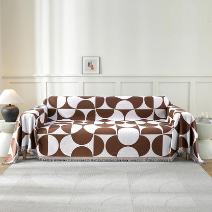 Chenille Couch Cover for Dogs Washable Boho Throw Blanket Washable