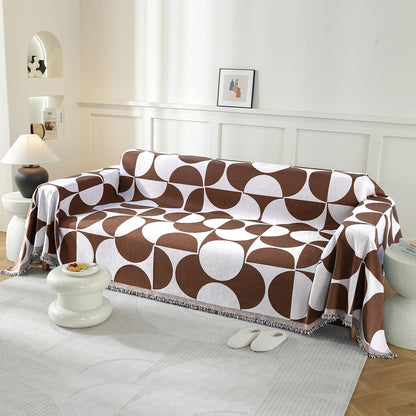 Chenille Couch Cover for Dogs Washable Boho Throw Blanket Washable
