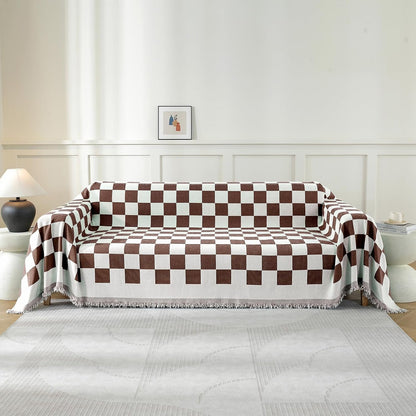 Chenille Couch Cover for Dogs Washable Boho Throw Blanket Washable