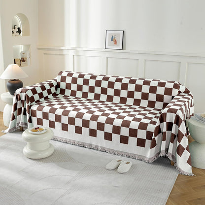 Chenille Couch Cover for Dogs Washable Boho Throw Blanket Washable