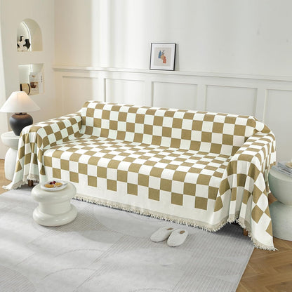 Chenille Couch Cover for Dogs Washable Boho Throw Blanket Washable