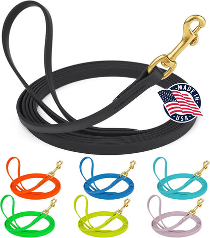 Biothane Working Lead for Dogs 6ft Black - Colors C