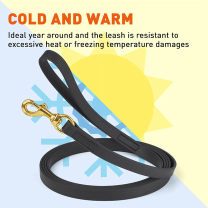 Biothane Working Lead for Dogs 6ft Black - Colors C