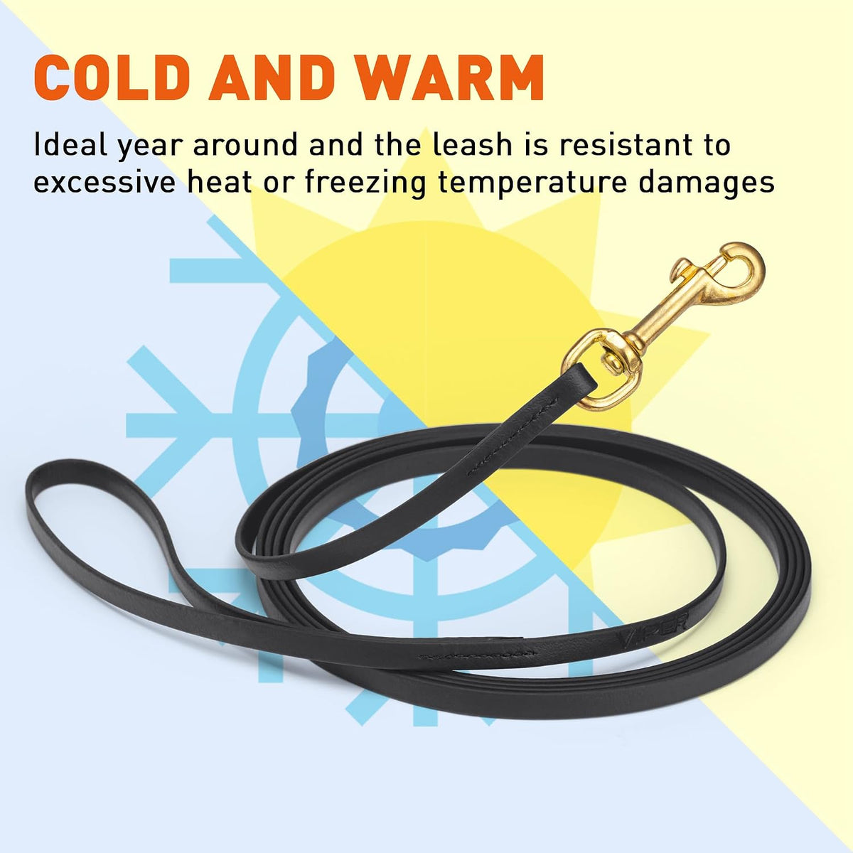 Biothane Working Lead for Dogs 6ft Black - Colors C