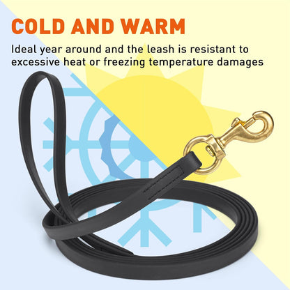 Biothane Working Lead for Dogs 6ft Black - Colors C