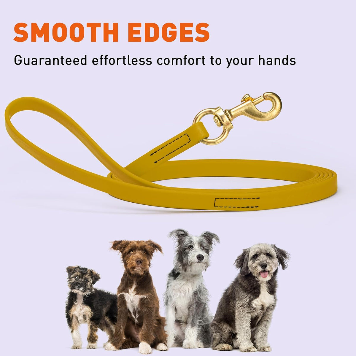 Biothane Working Lead for Dogs 6ft Black - Colors C