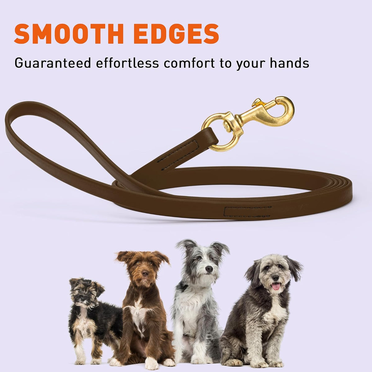 Biothane Working Lead for Dogs 6ft Black - Colors C