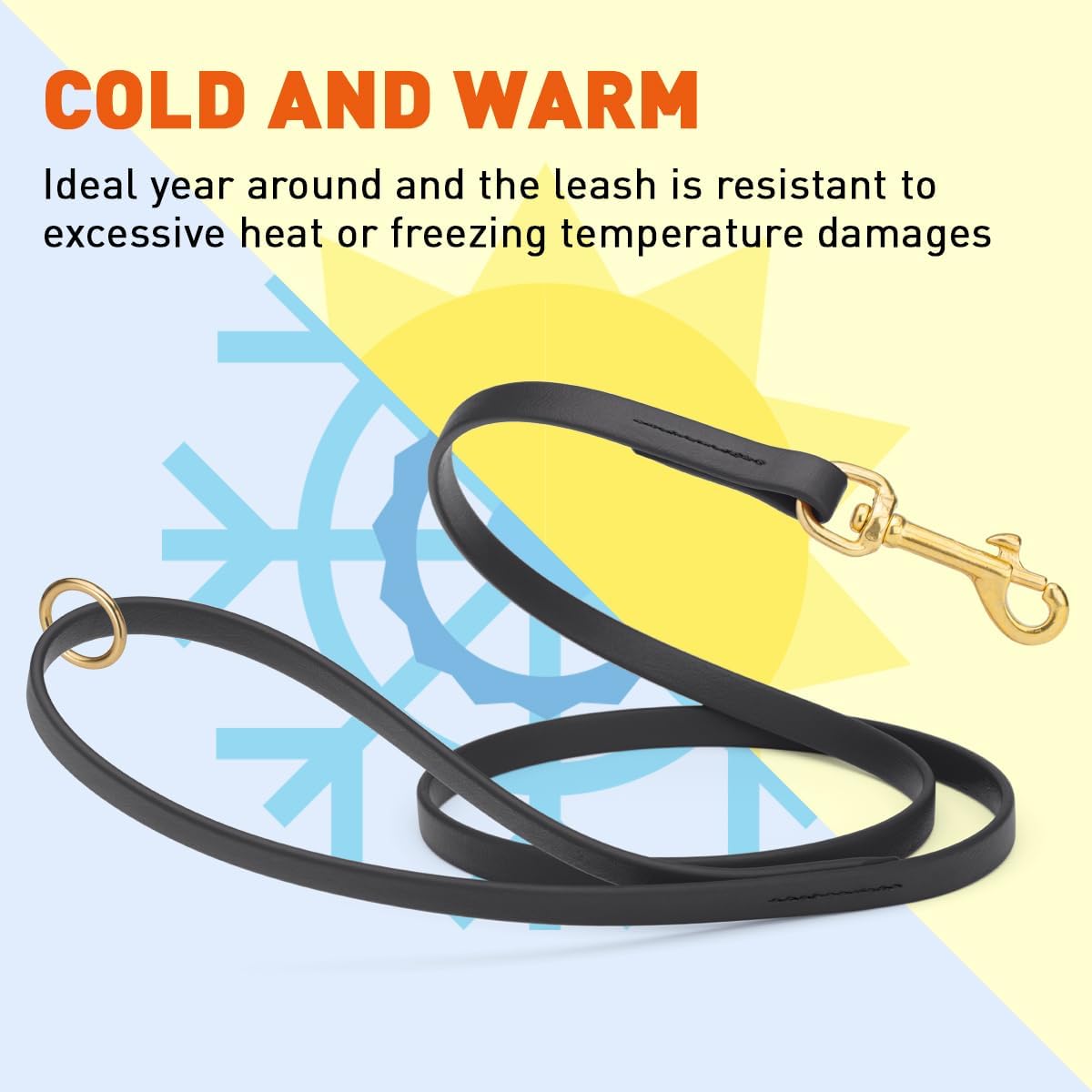 Biothane Working Lead for Dogs 6ft Black - Colors C