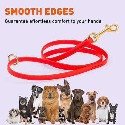 Biothane Working Lead for Dogs 6ft Black - Colors C