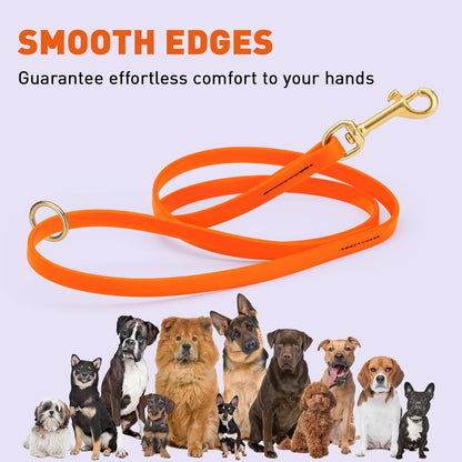 Biothane Working Lead for Dogs 6ft Black - Colors C