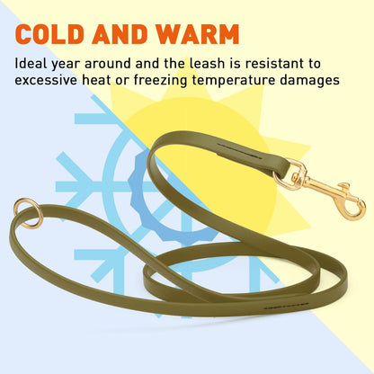 Biothane Working Lead for Dogs 6ft Black - Colors C