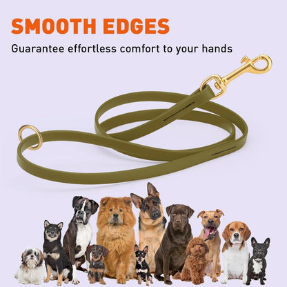 Biothane Working Lead for Dogs 6ft Black - Colors C