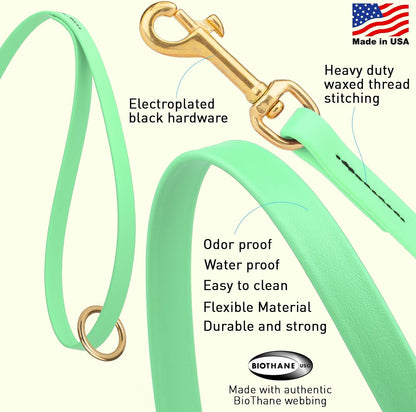 Biothane Working Lead for Dogs 6ft Black - Colors C