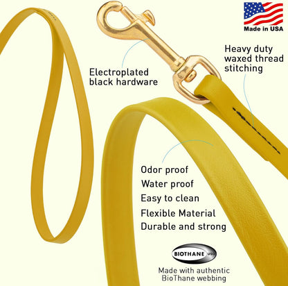 Biothane Working Lead for Dogs 6ft Black - Colors C