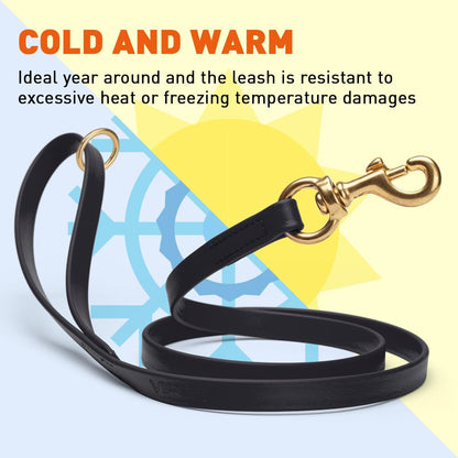 Biothane Working Lead for Dogs 6ft Black - Colors C
