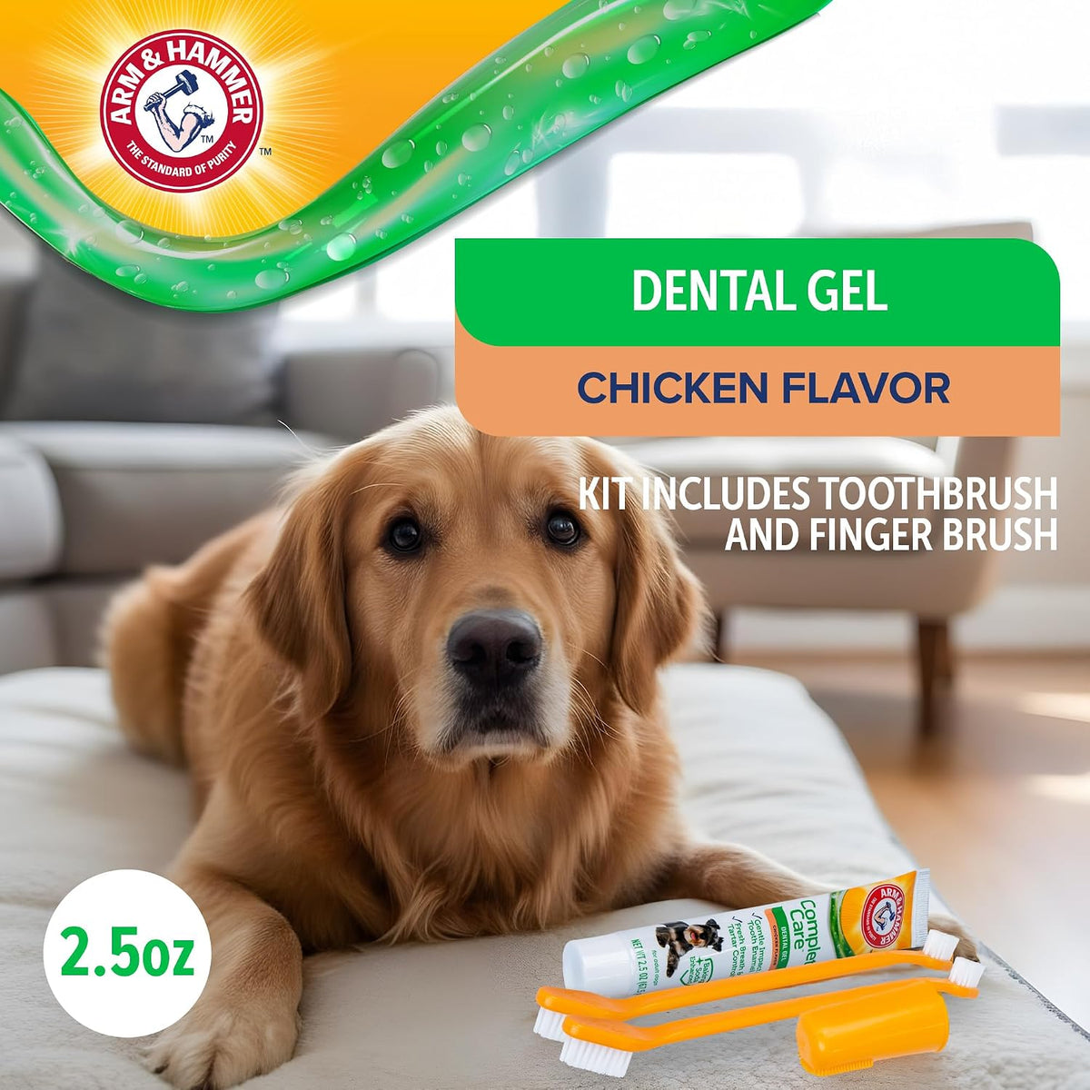 Complete Care Dental Gel Toothbrush Kit, Chicken, 3-Piece