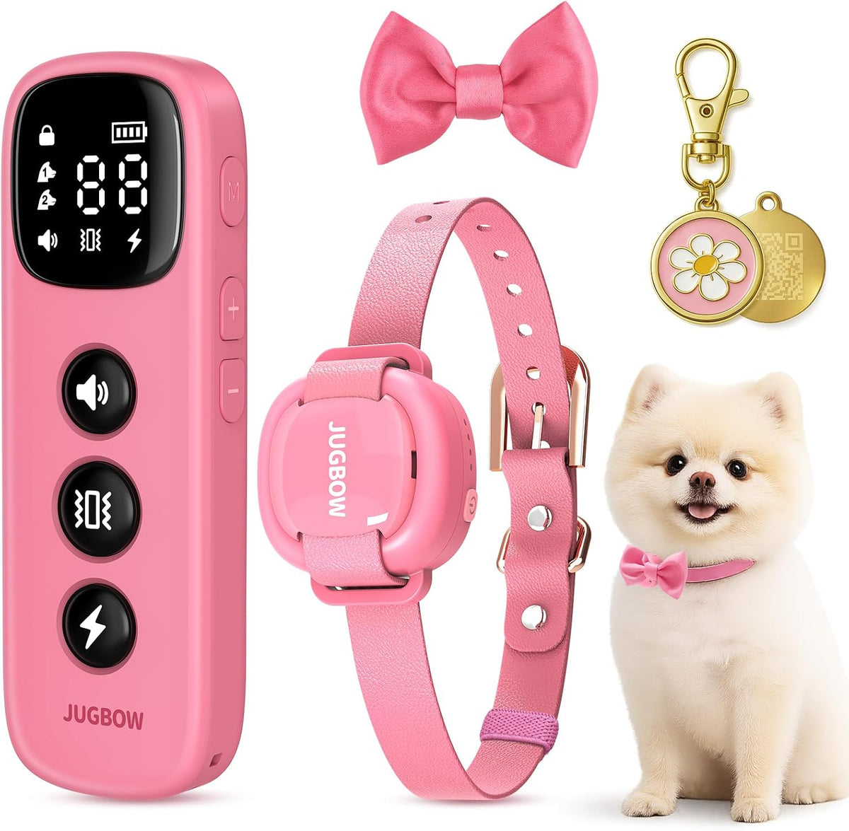 Shock Collar for 5-30lbs Mini Small Dogs,4200FT Range,White