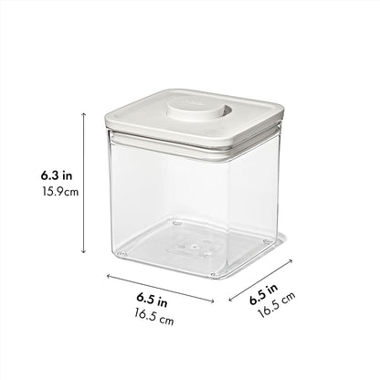 Good Grips Pet POP Container – 6.0 Qt/5.7 L with Half Scoop, Ideal for up to 6.5lbs of Dog Food or 4.5lbs of Cat Food, Airtight Dog and Cat Food Storage Container, BPA Free, Clear