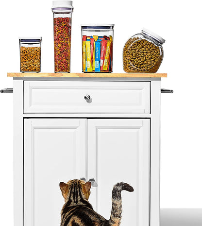 Good Grips Pet POP Container – 6.0 Qt/5.7 L with Half Scoop, Ideal for up to 6.5lbs of Dog Food or 4.5lbs of Cat Food, Airtight Dog and Cat Food Storage Container, BPA Free, Clear