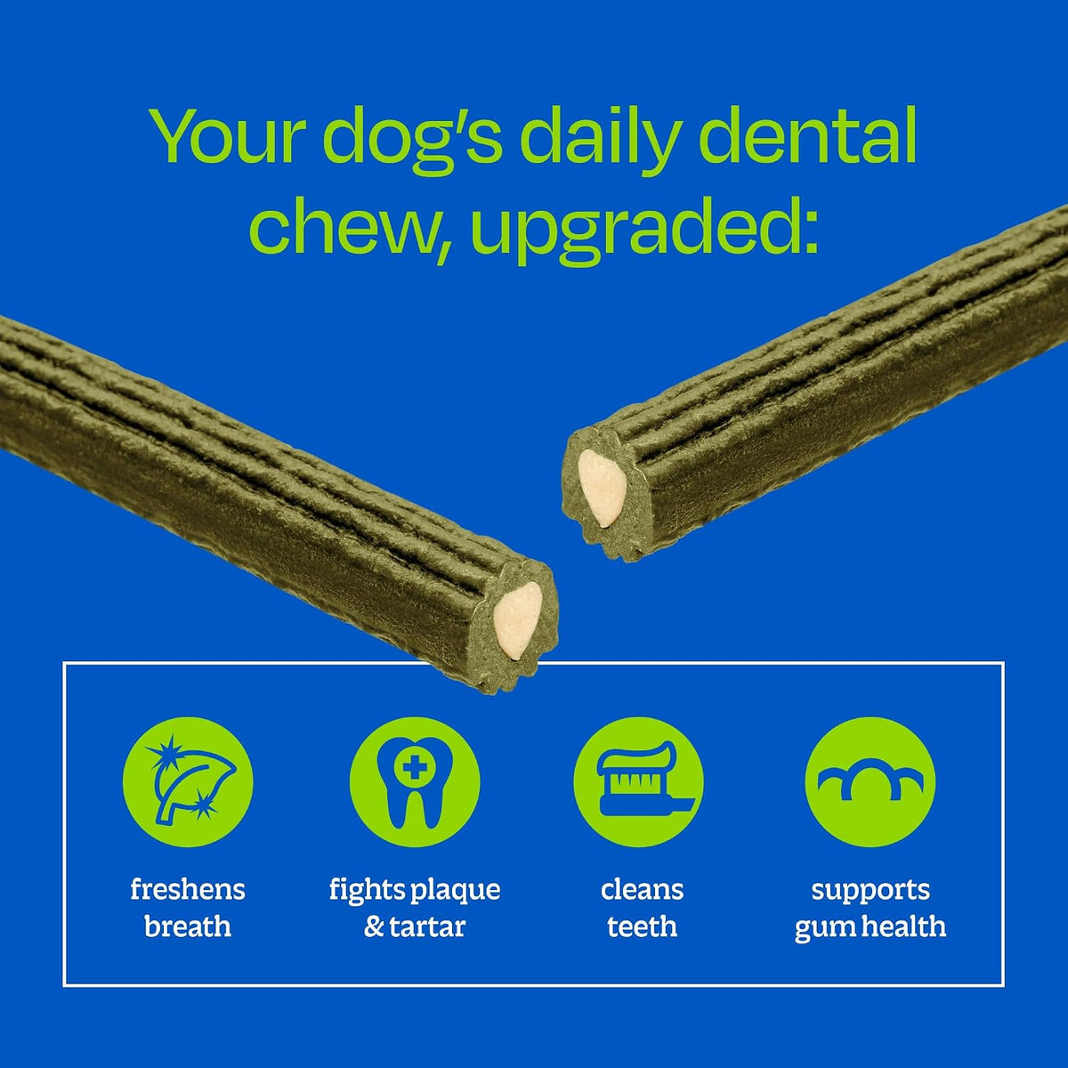 Brushless Toothpaste Dog Dental Chews - Large Breeds (10 ct)