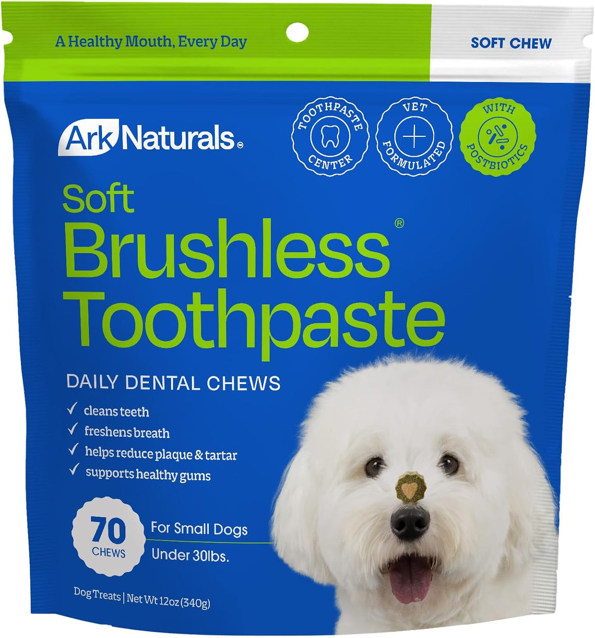 Brushless Toothpaste Dog Dental Chews - Large Breeds (10 ct)