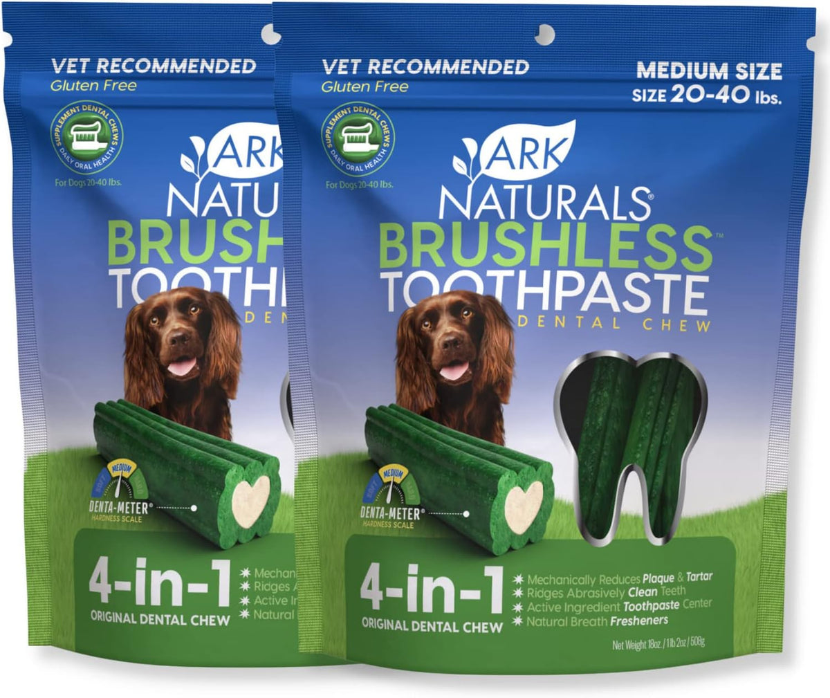 Brushless Toothpaste Dog Dental Chews - Large Breeds (10 ct)