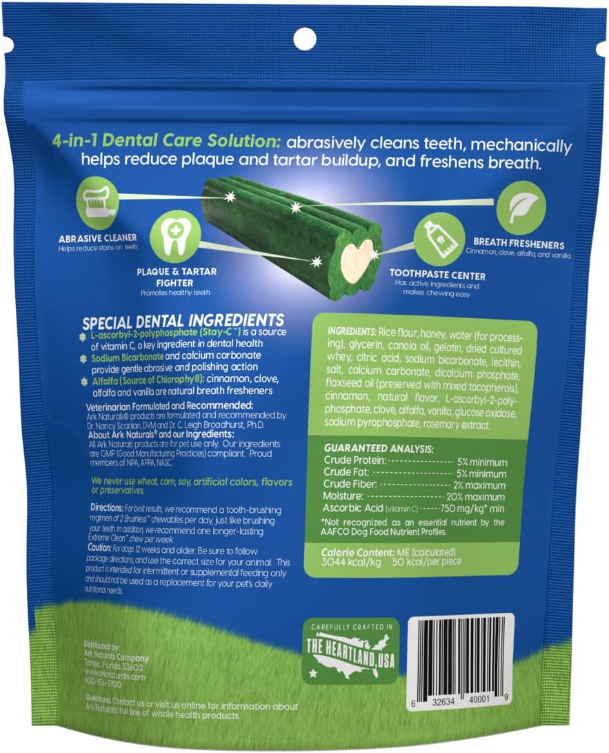 Brushless Toothpaste Dog Dental Chews - Large Breeds (10 ct)