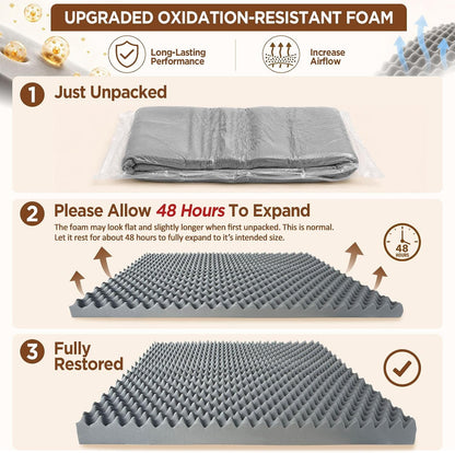 Waterproof Orthopedic Dog Bed for Extra Large Dogs | Supportive Egg Crate Foam XL Pet Bed with Removable Bolster, Dog Couch with Washable Cover & Non-Slip Bottom, 42x30 Inch - Colors A