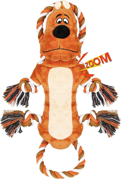 Tough Indestructible Dog Toys for Aggressive Chewers, Durable Dog Chew Toys for Large Breeds With Cotton Material & Crinkle Paper, Aggressive Chew Toys for Dogs