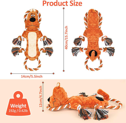 Tough Indestructible Dog Toys for Aggressive Chewers, Durable Dog Chew Toys for Large Breeds With Cotton Material & Crinkle Paper, Aggressive Chew Toys for Dogs