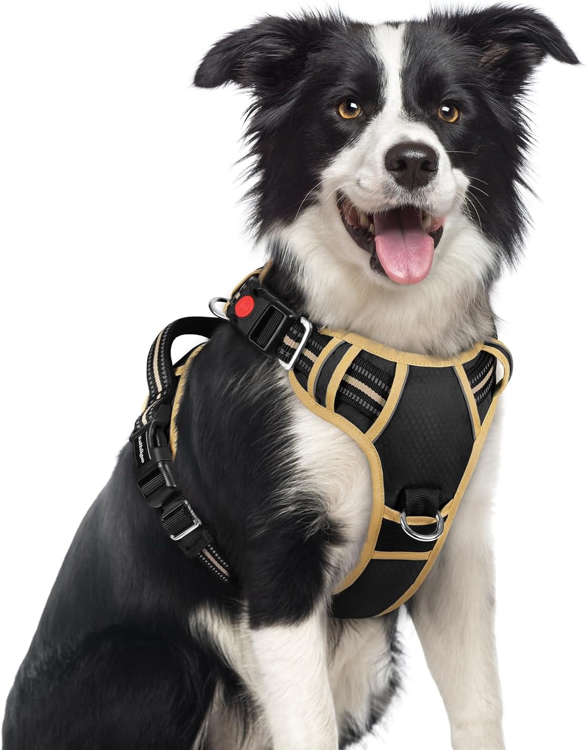 Dog Harness for Large, No Pull 3 Buckles Easy On & Off | Soft Padded, Walking with Control Handle, Adjustable and Reflective, Pink, Large