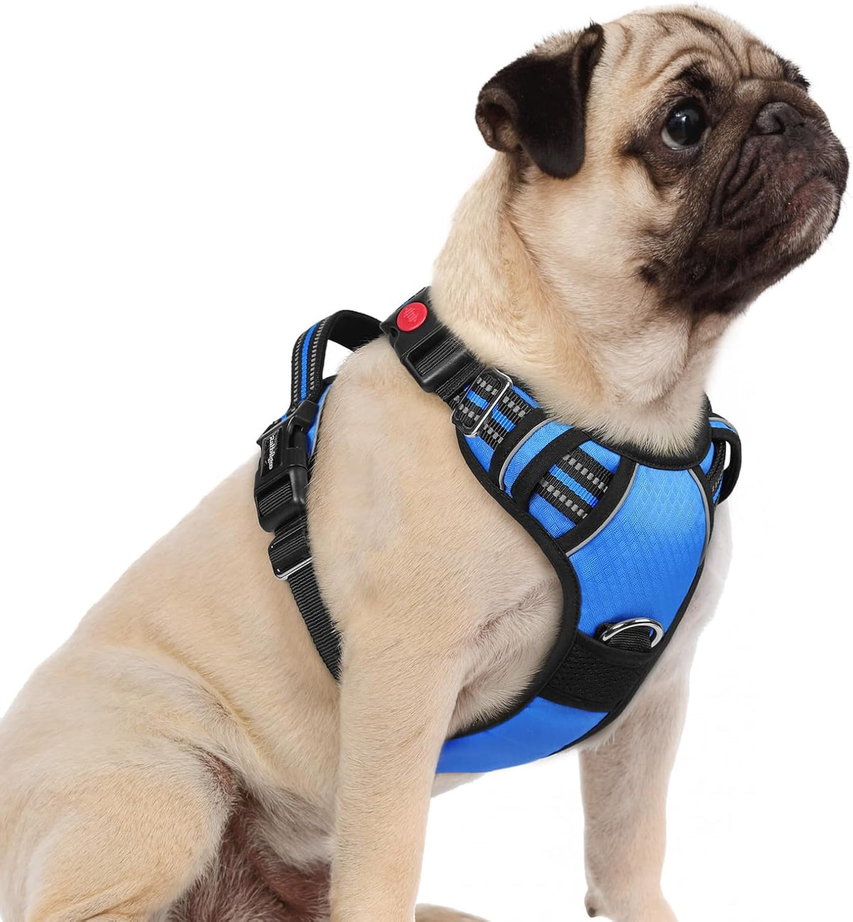 Dog Harness for Large, No Pull 3 Buckles Easy On & Off | Soft Padded, Walking with Control Handle, Adjustable and Reflective, Pink, Large