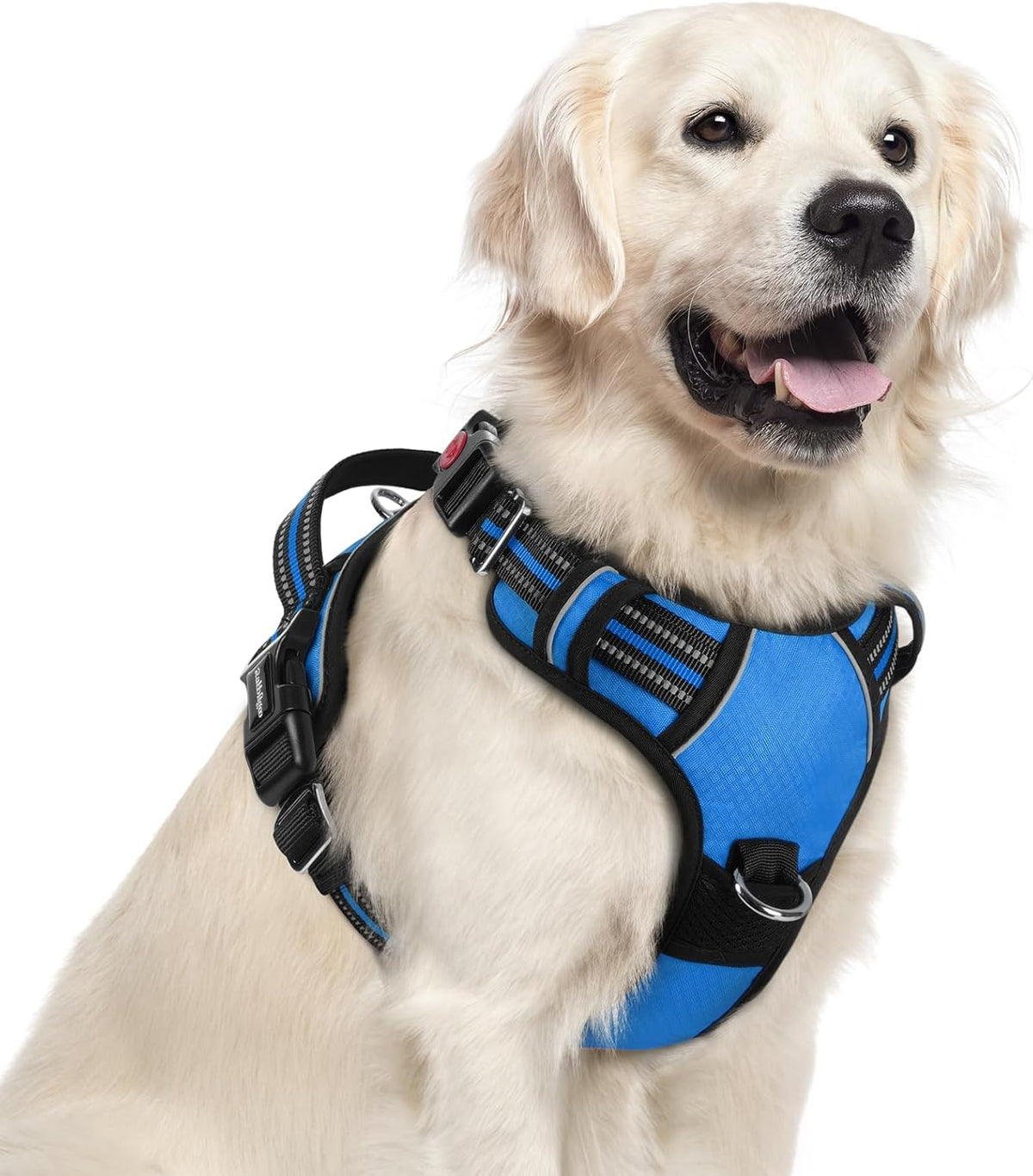 Dog Harness for Large, No Pull 3 Buckles Easy On & Off | Soft Padded, Walking with Control Handle, Adjustable and Reflective, Pink, Large