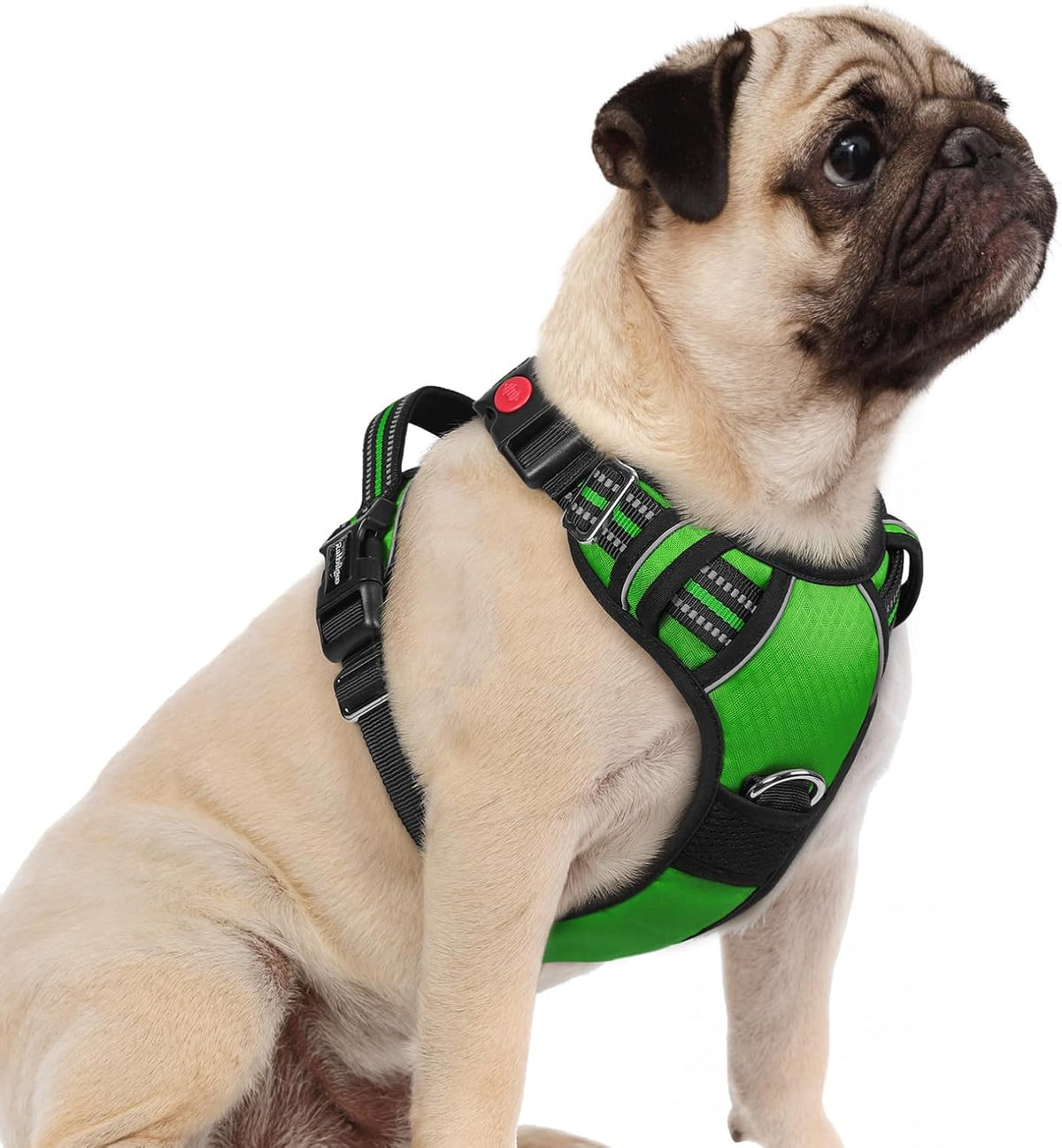 Dog Harness for Large, No Pull 3 Buckles Easy On & Off | Soft Padded, Walking with Control Handle, Adjustable and Reflective, Pink, Large